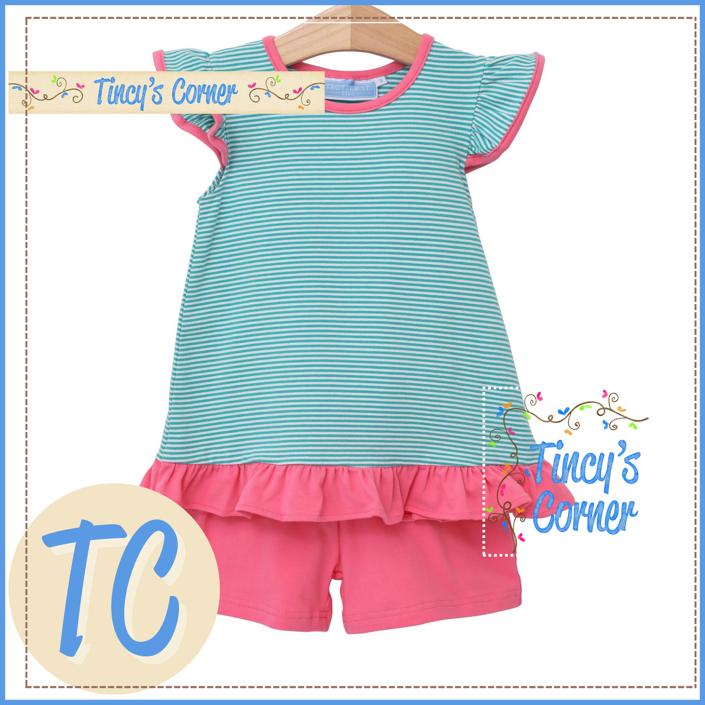 Mary Margaret Stripe Short Set