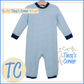 Boy's Long Sleeve Stripe Romper