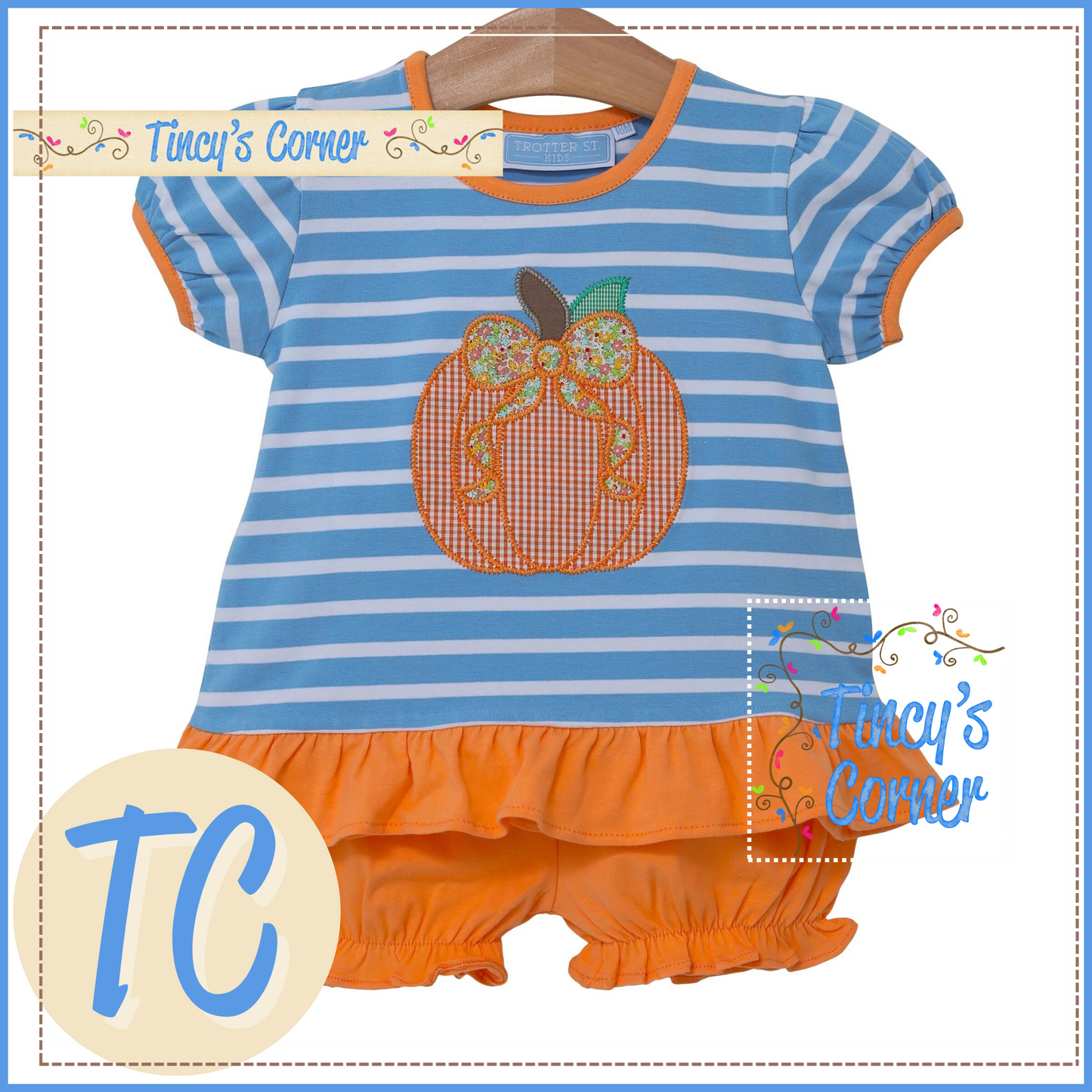 Pumpkin Applique Bloomer Set