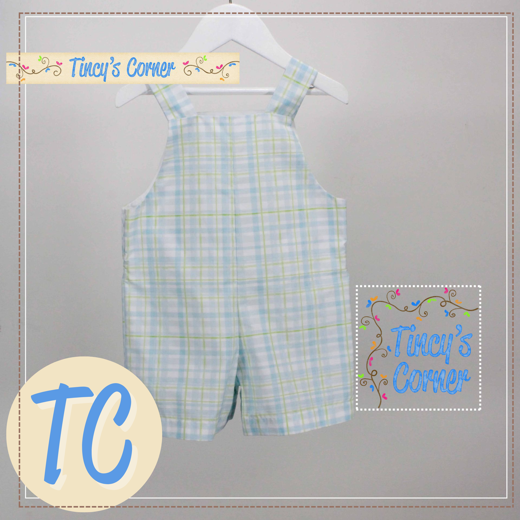 Blue Green Plaid Jon Jon