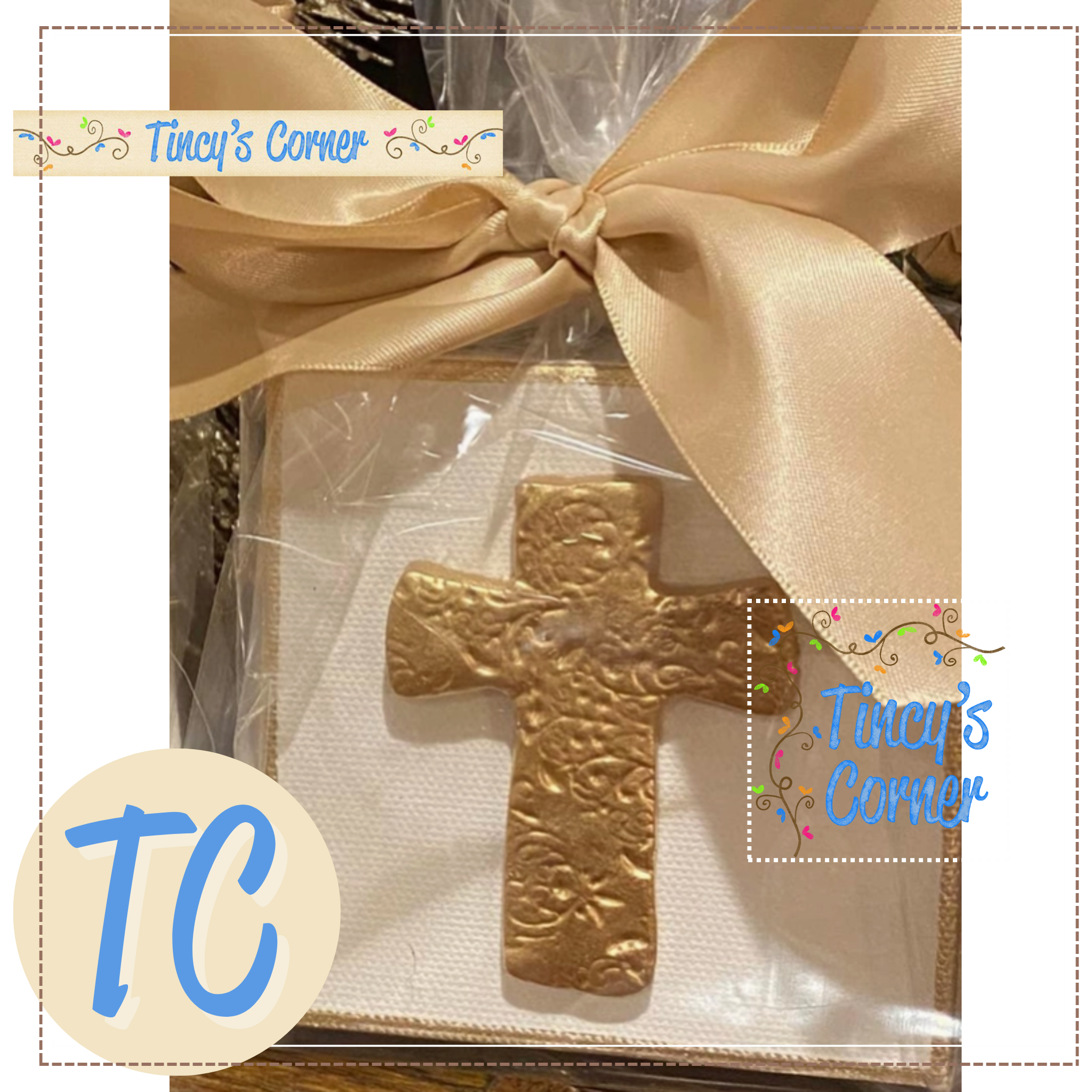 Gold Gilded Cross Canvas Art