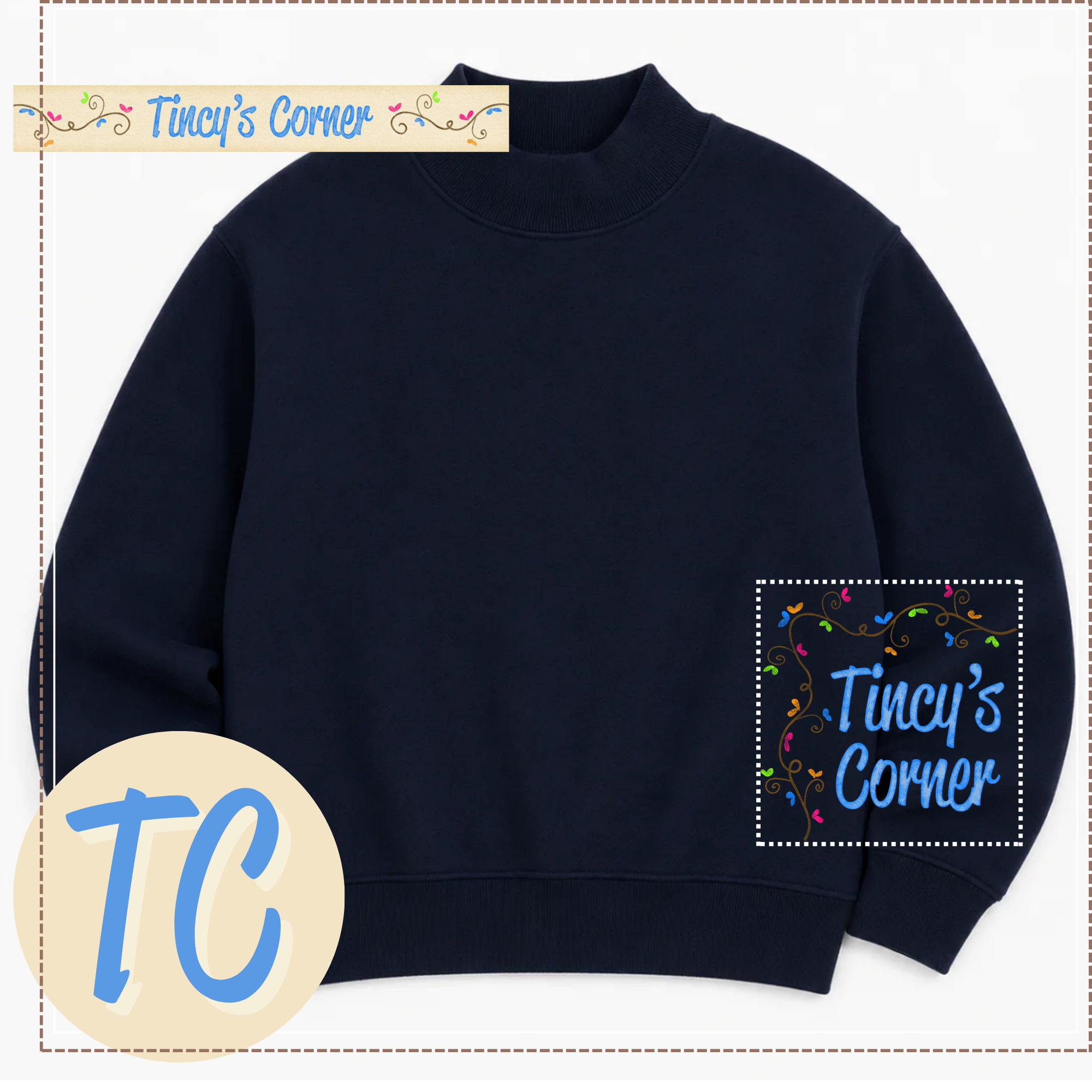 Adult Mock Neck Sweatshirt