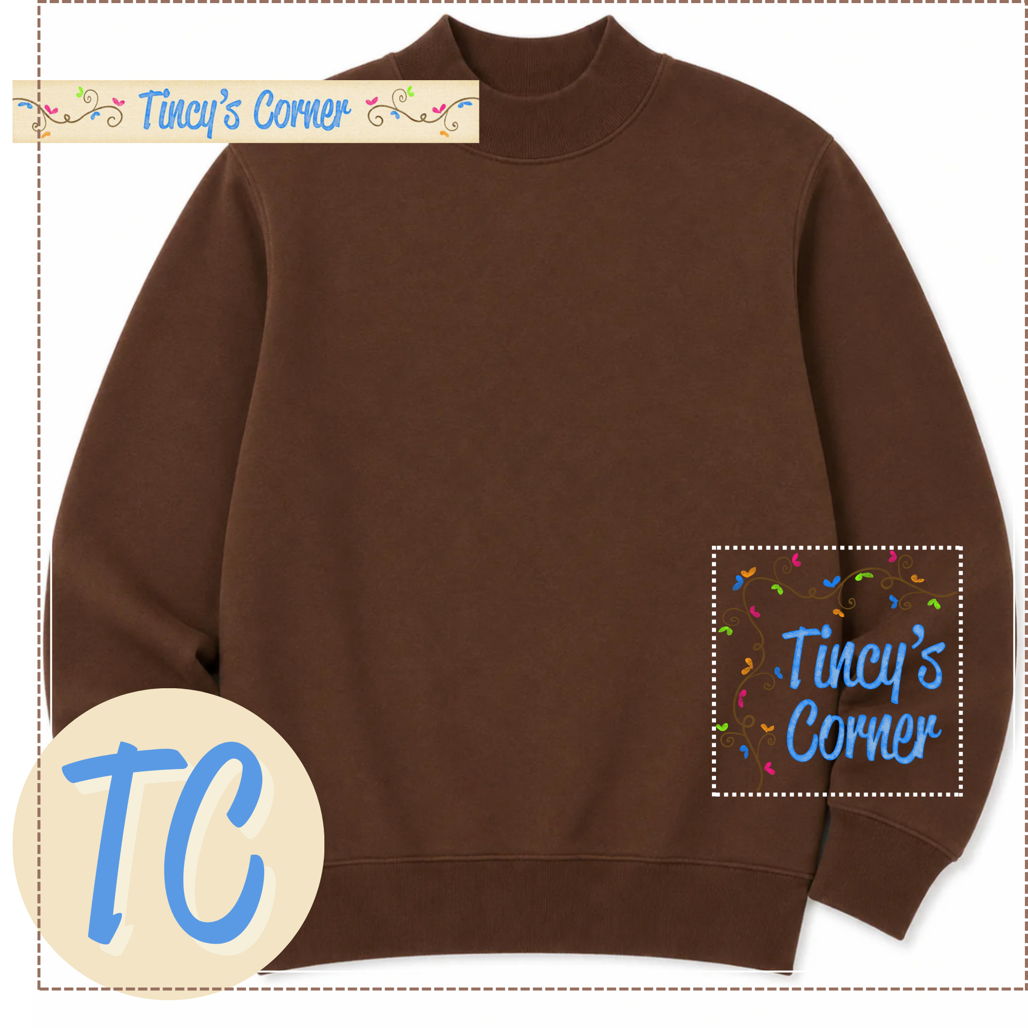 Adult Mock Neck Sweatshirt