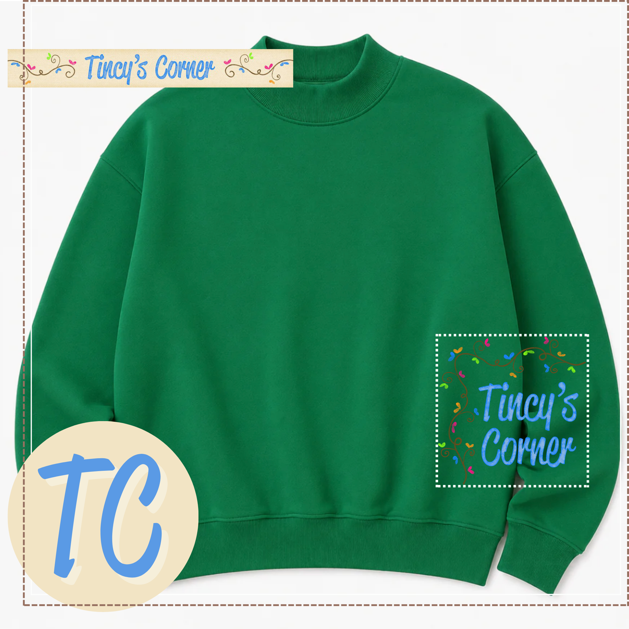 Adult Mock Neck Sweatshirt
