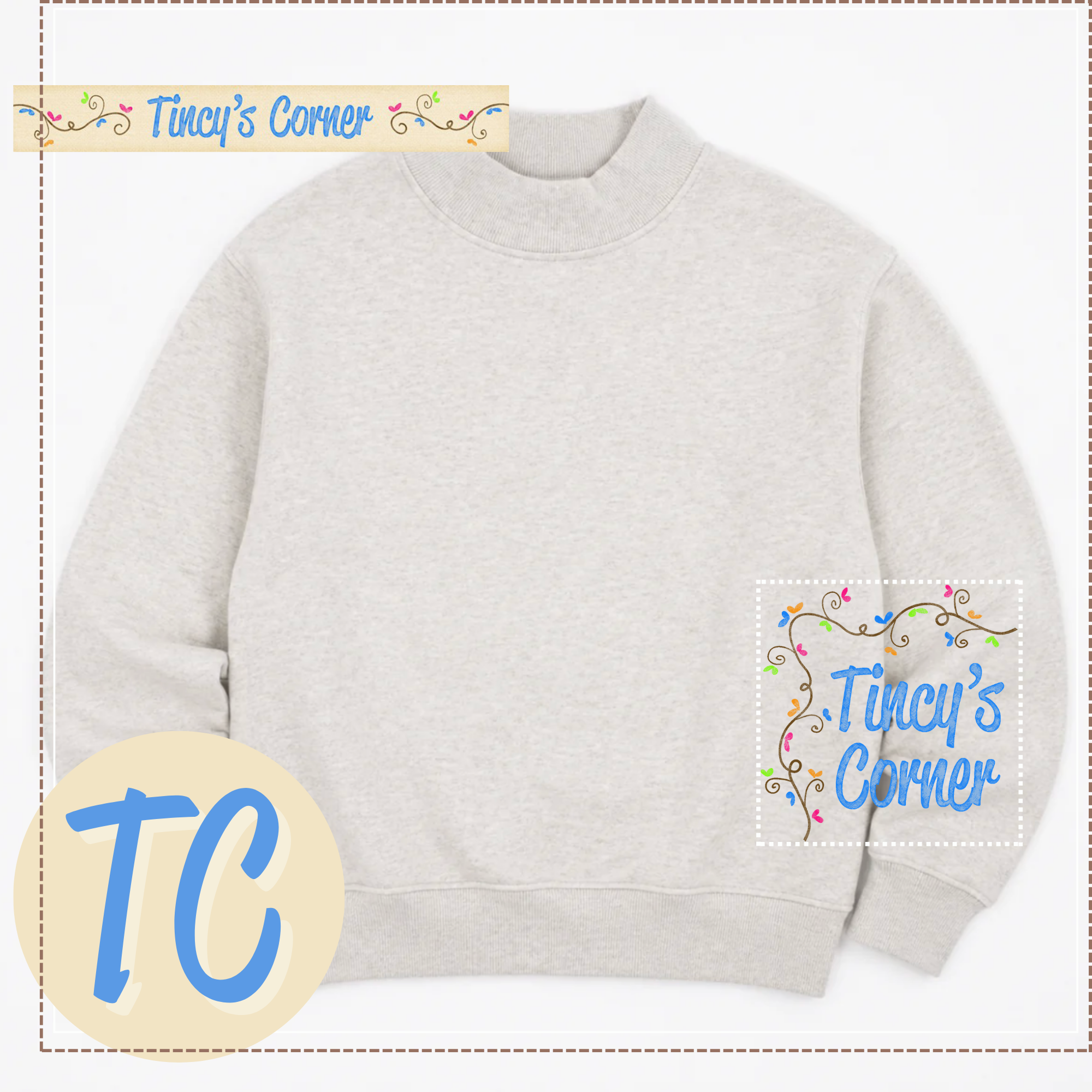 Adult Mock Neck Sweatshirt