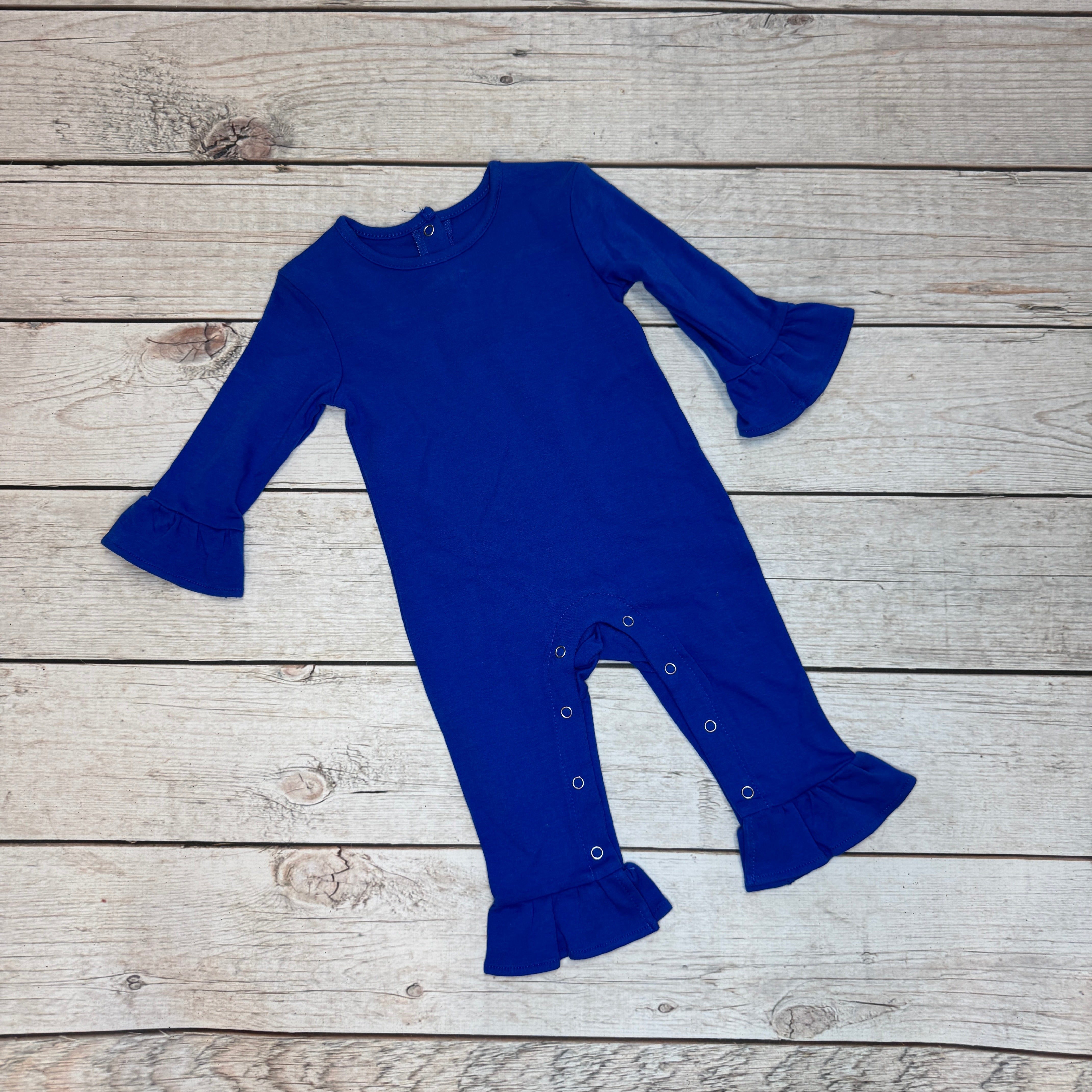 Royal Blue Ruffle Romper