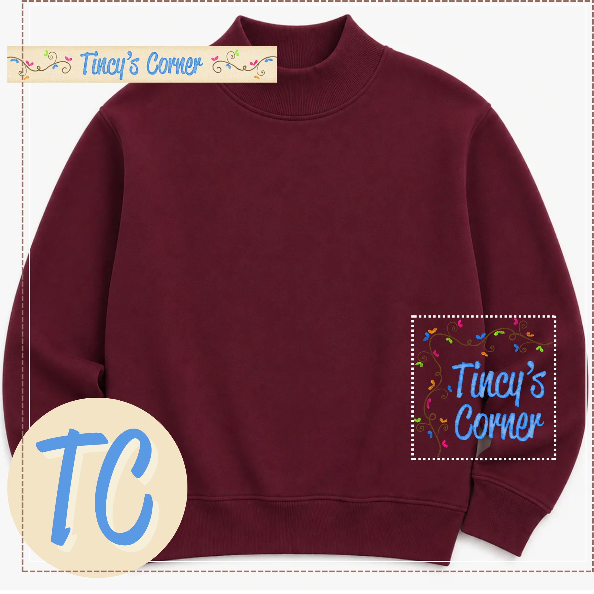 Adult Mock Neck Sweatshirt