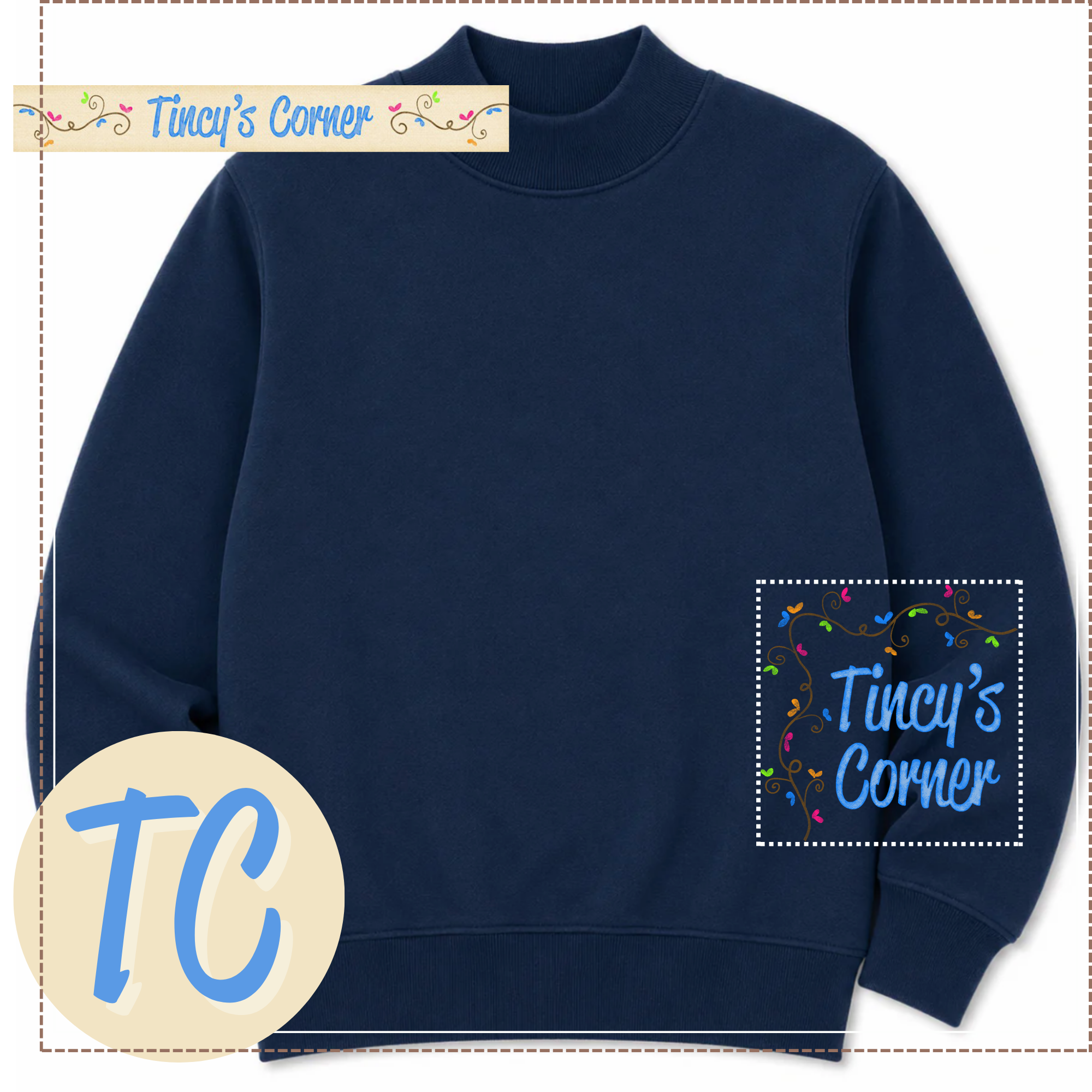 Adult Mock Neck Sweatshirt