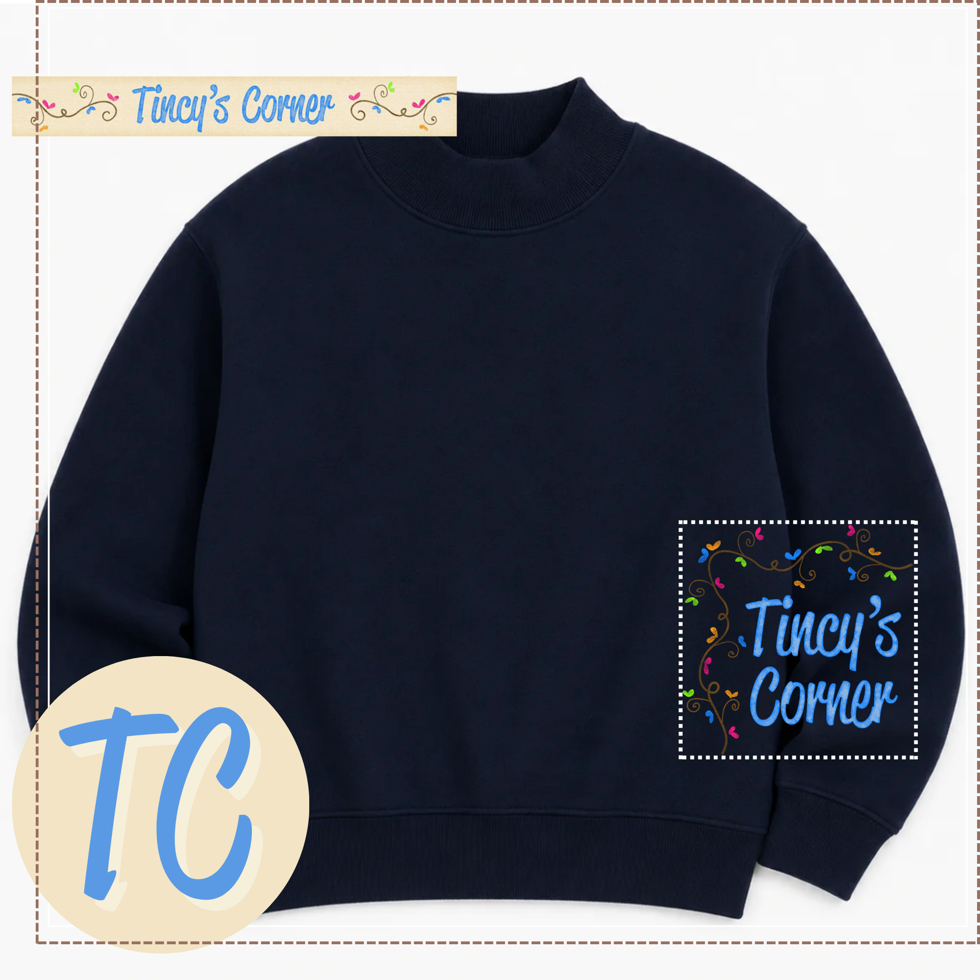 Adult Mock Neck Sweatshirt