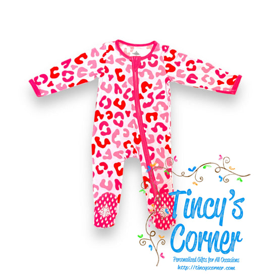 Pink Bamboo Footie Sleeper