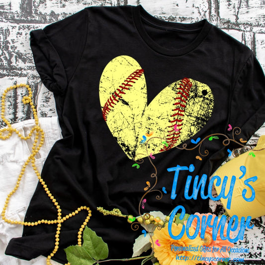 Softball Heart -HH SPT