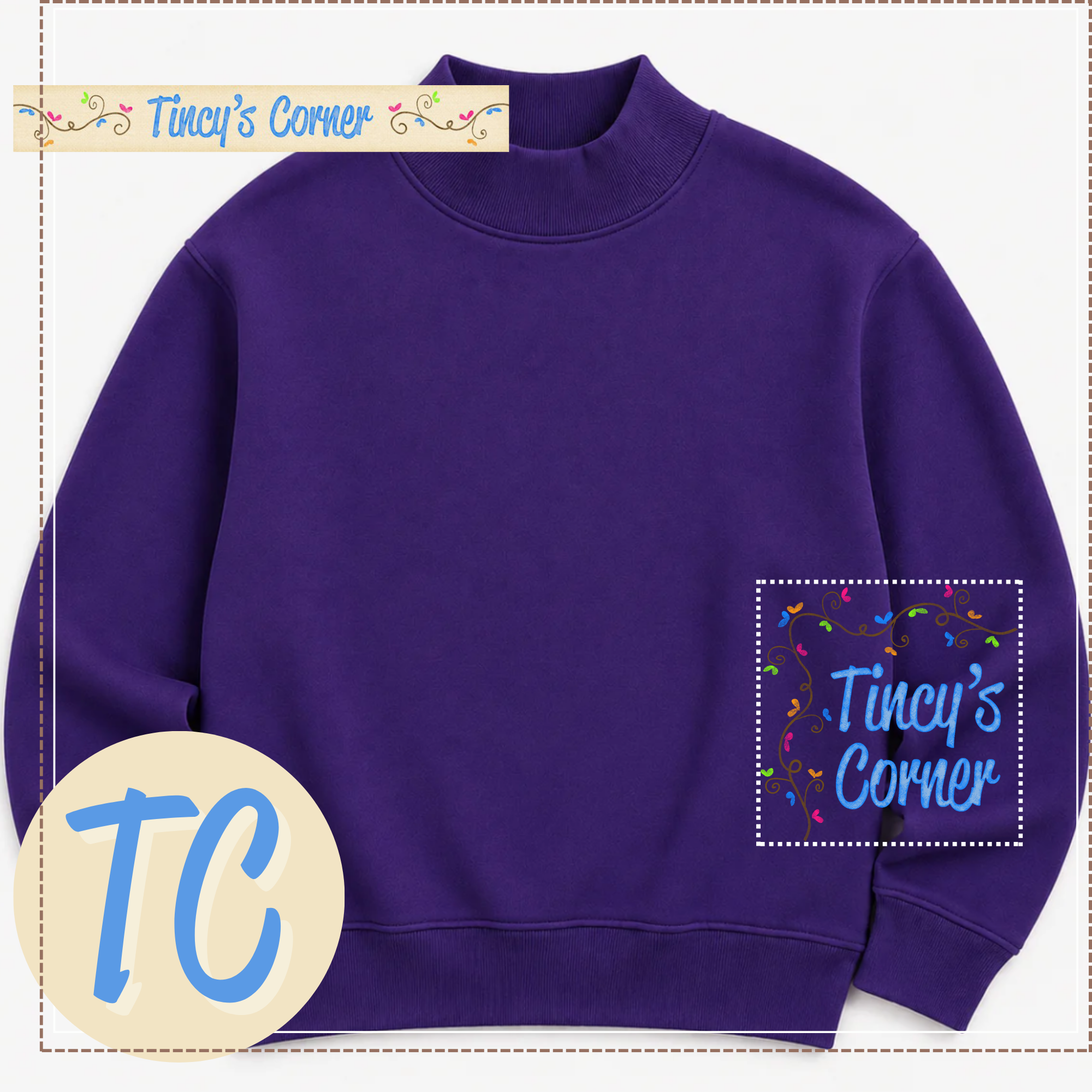 Adult Mock Neck Sweatshirt