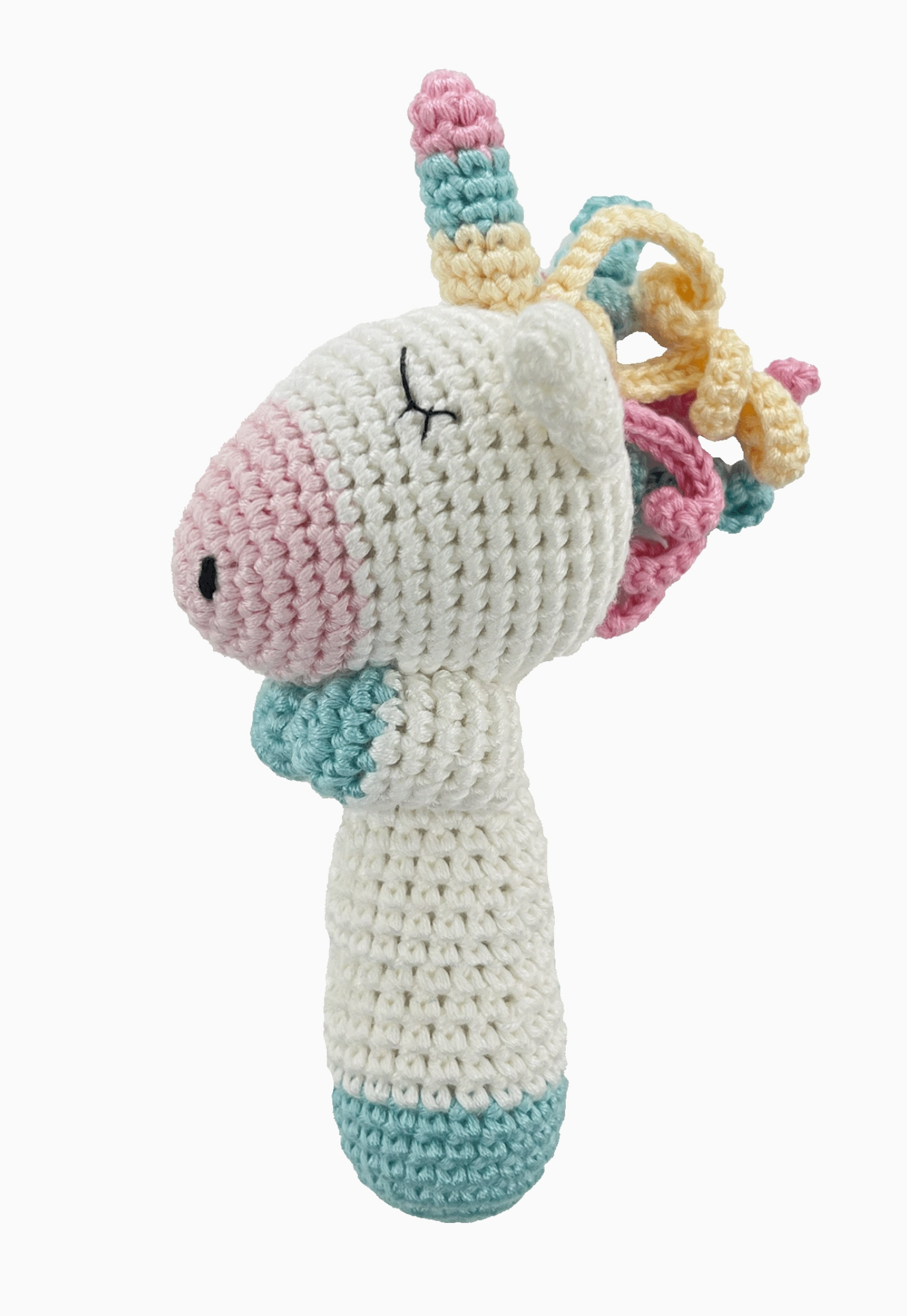 Unicorn Crochet Stick Rattle