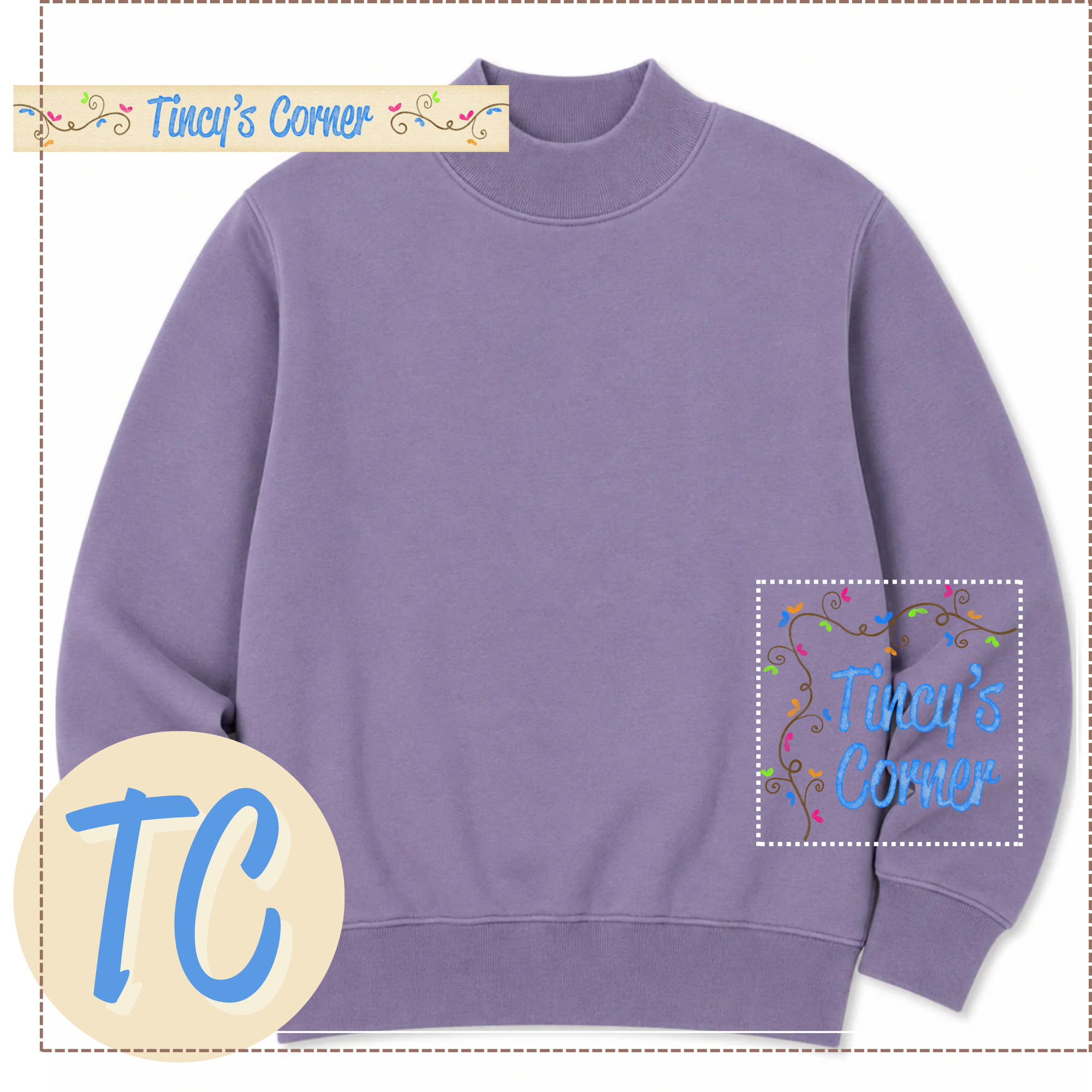 Adult Mock Neck Sweatshirt