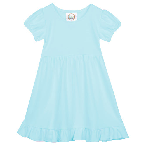 Girl's SS Empire Waist Ruffle Dress