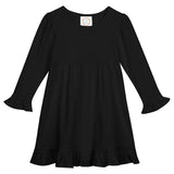 Infant LS Empire Waist Ruffle Dress