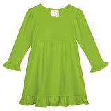 Infant LS Empire Waist Ruffle Dress
