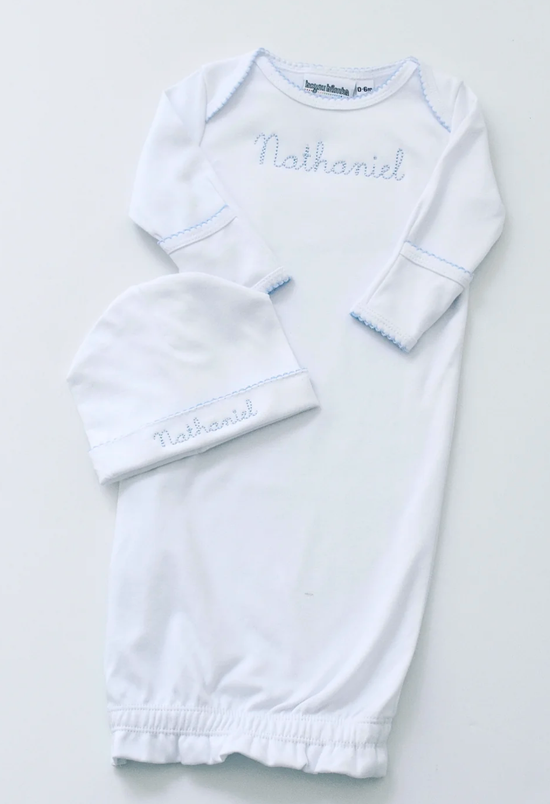 Picot Trim Infant Baby Gown