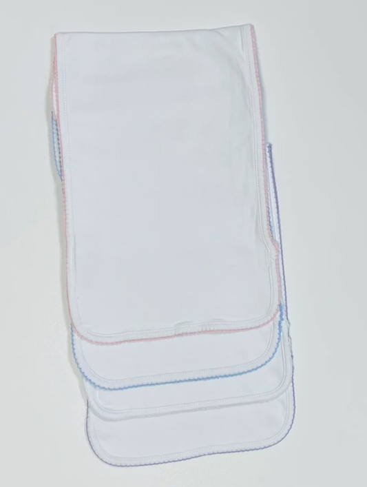 Picot Trim Infant Baby Burp Cloth
