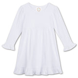 Infant LS Empire Waist Ruffle Dress