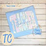 Retro Floral Teacher T-Shirt