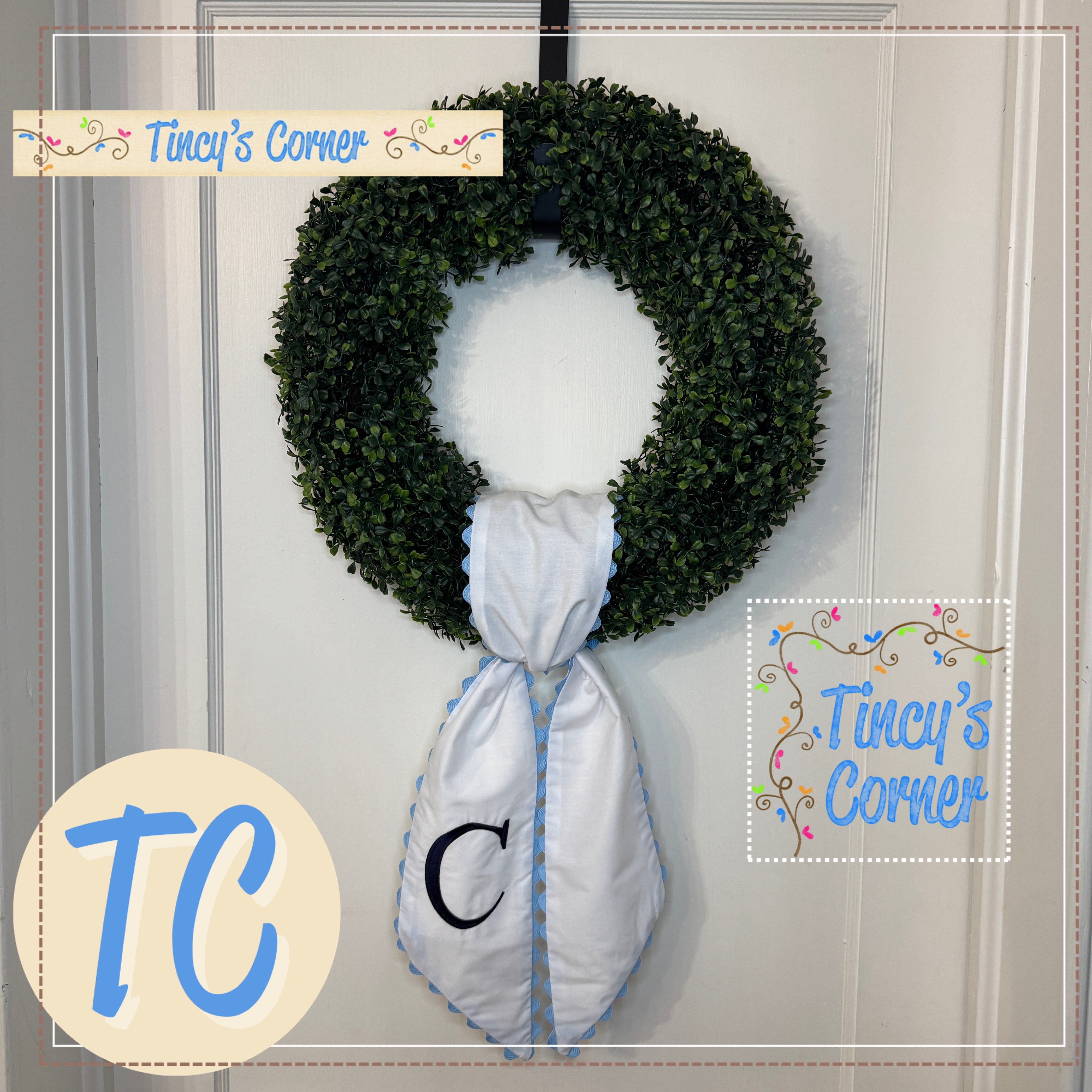 Scallop Edge Wreath Sash