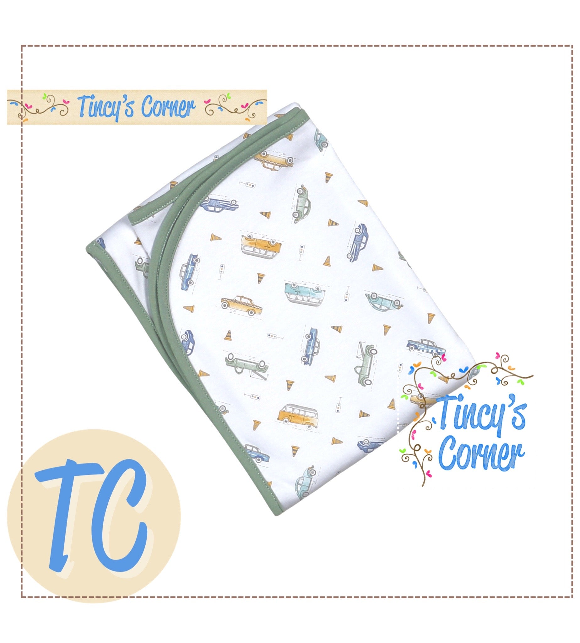 Vintage Cars Receiving Blanket