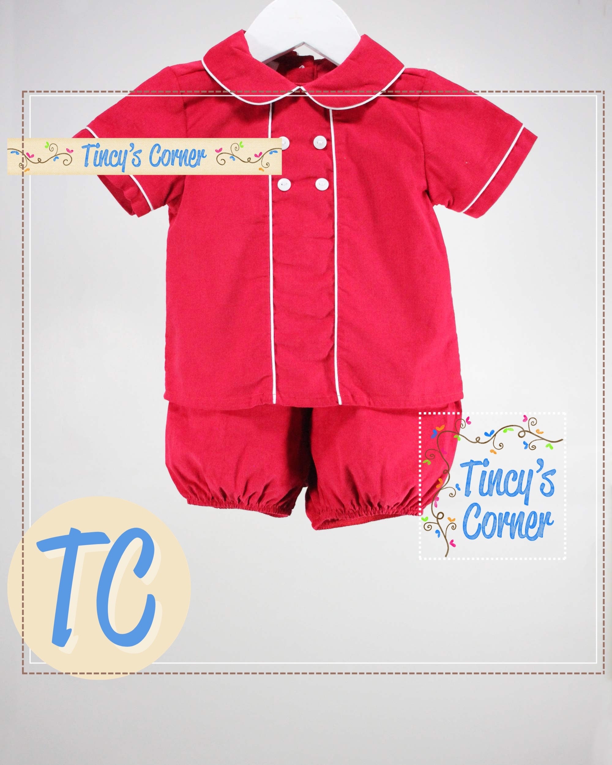 Red Michael Short Set