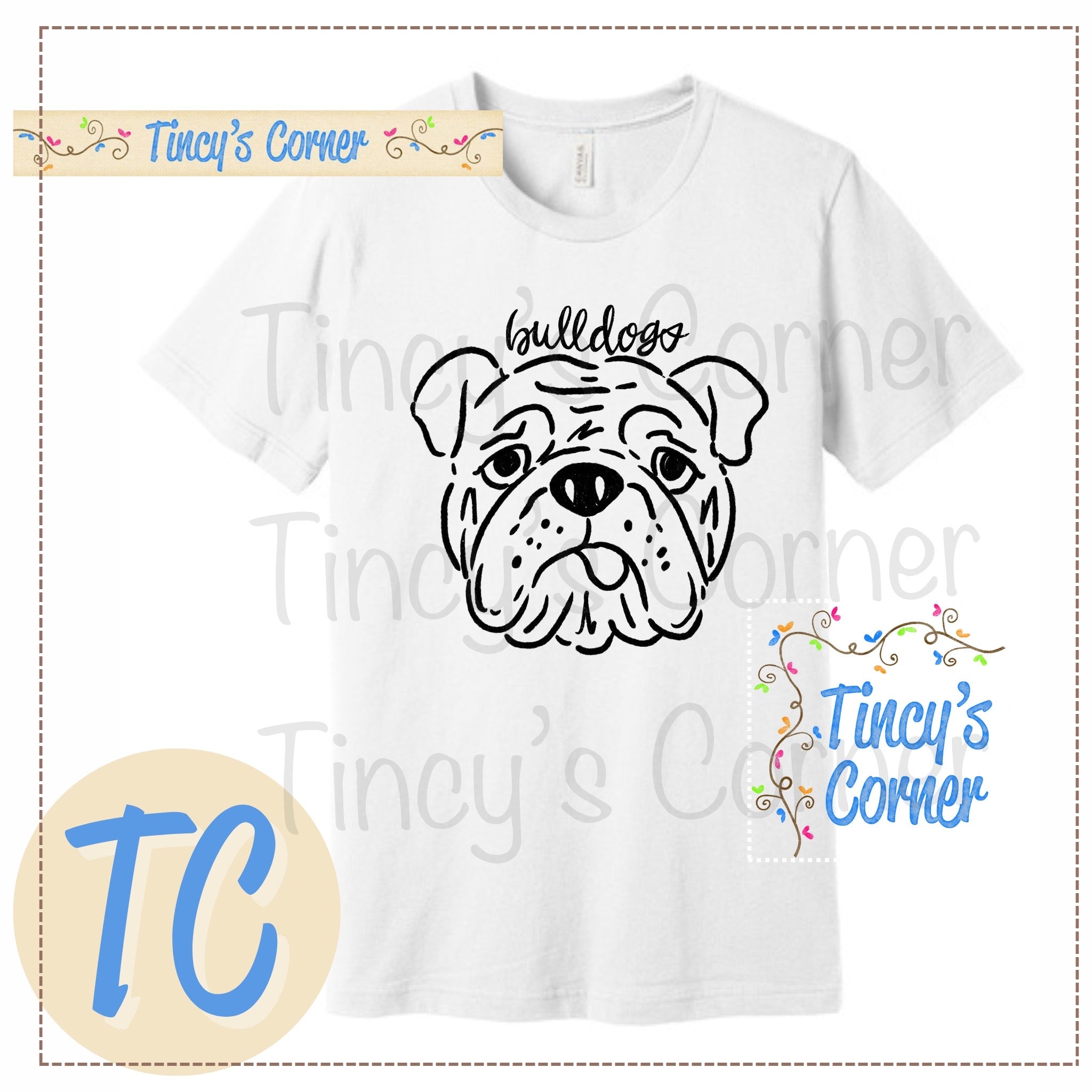 Bulldogs Doodle Mascot Tee