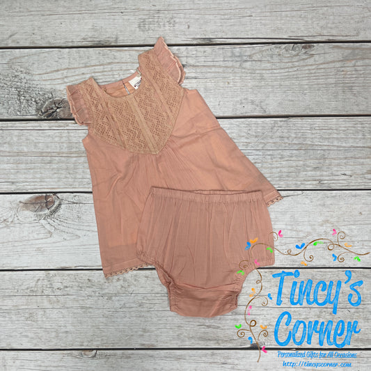 Flutter Sleeve Dress w/Bloomer