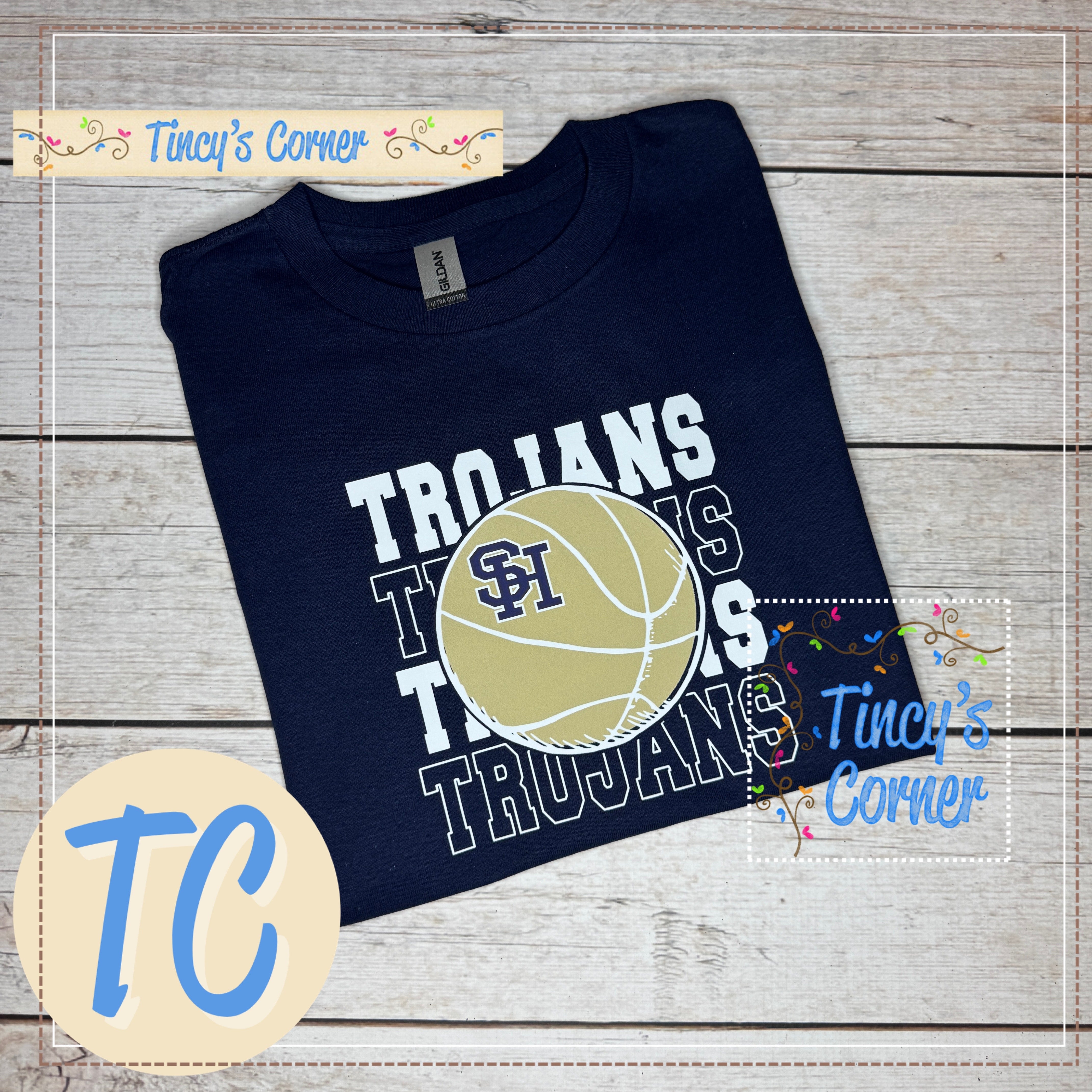 SH Trojans4 Basketball Tee