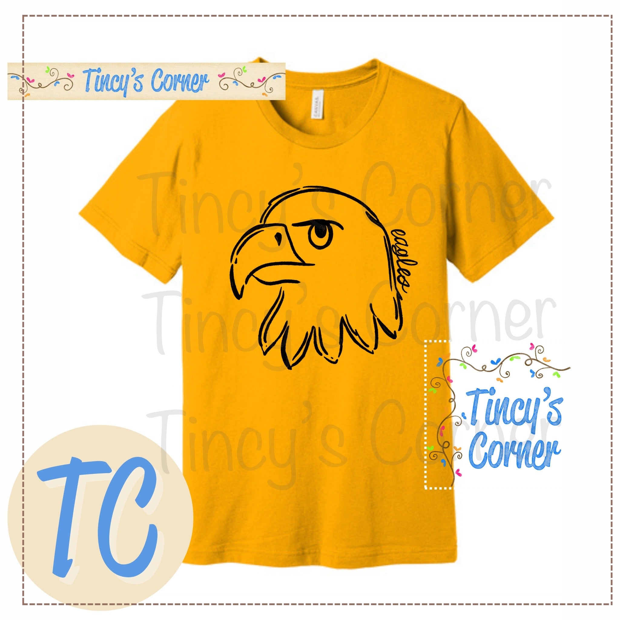Eagles Doodle Mascot Tee