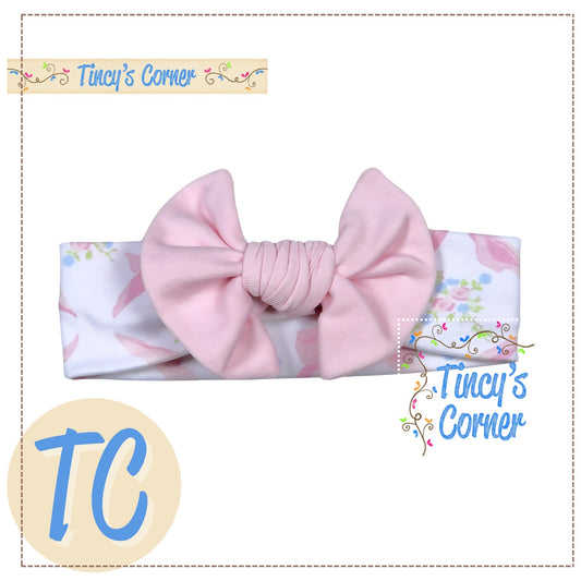 Pink Bows Footie