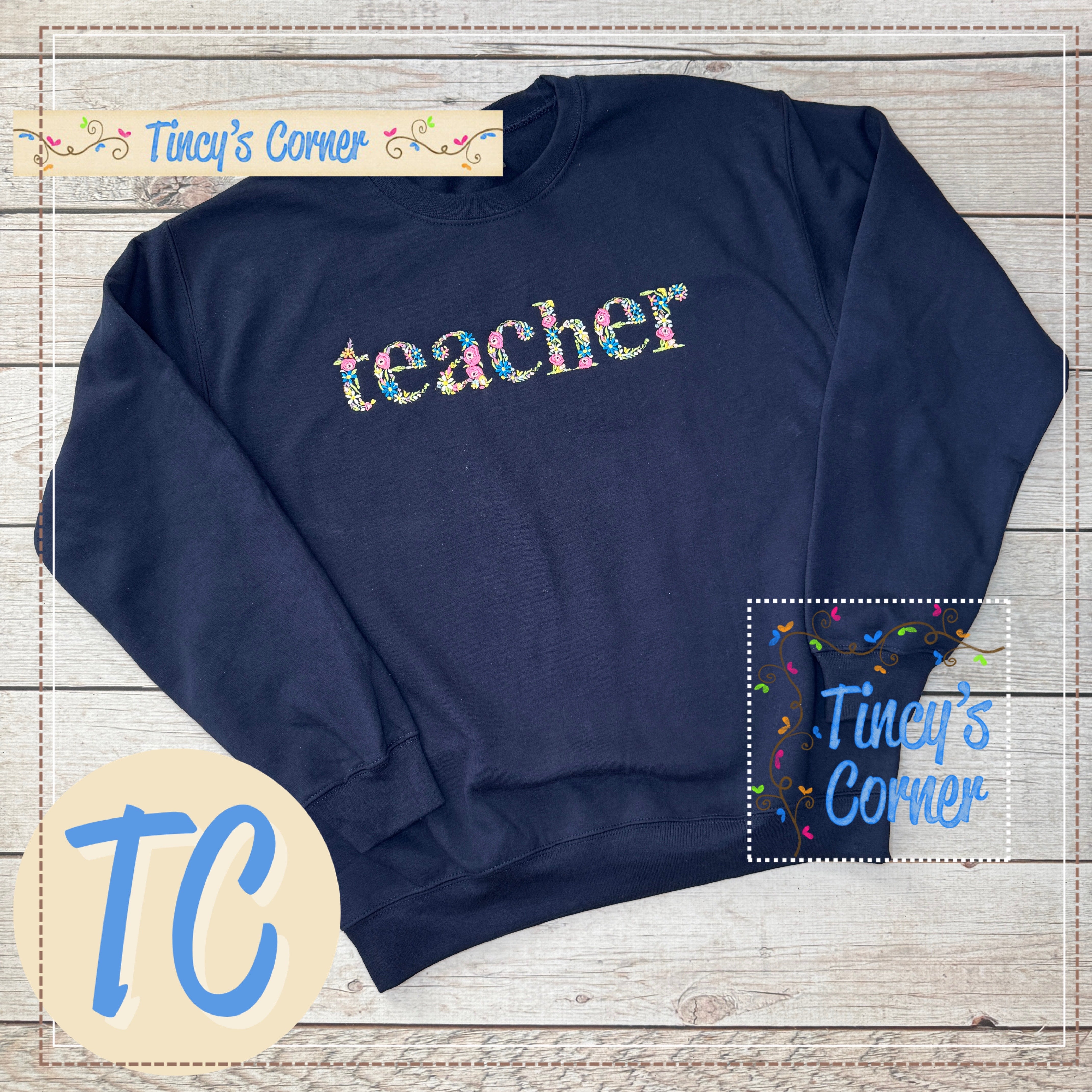 Teacher Floral Sweatshirt