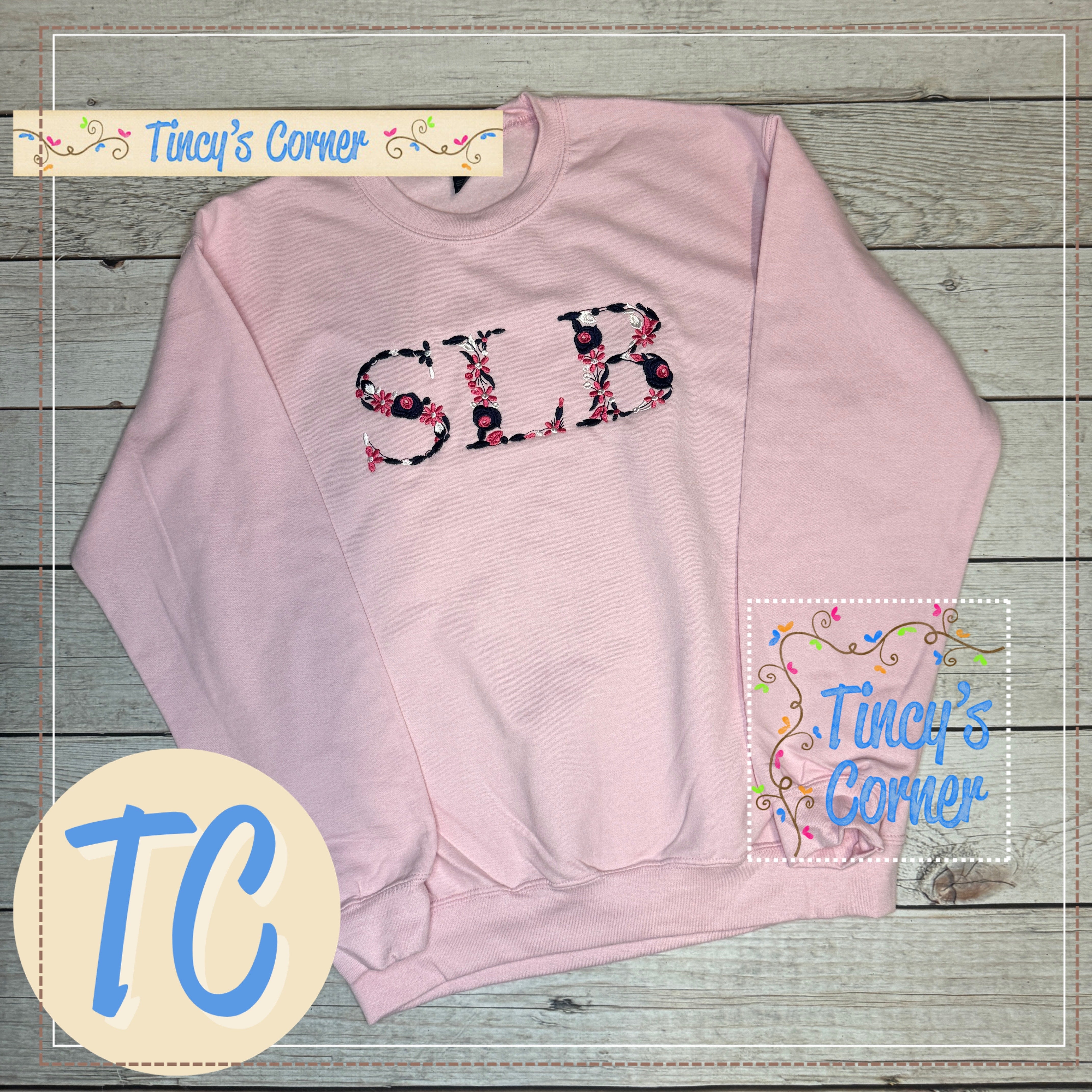 Business Name/Abbreviation Floral Sweatshirt
