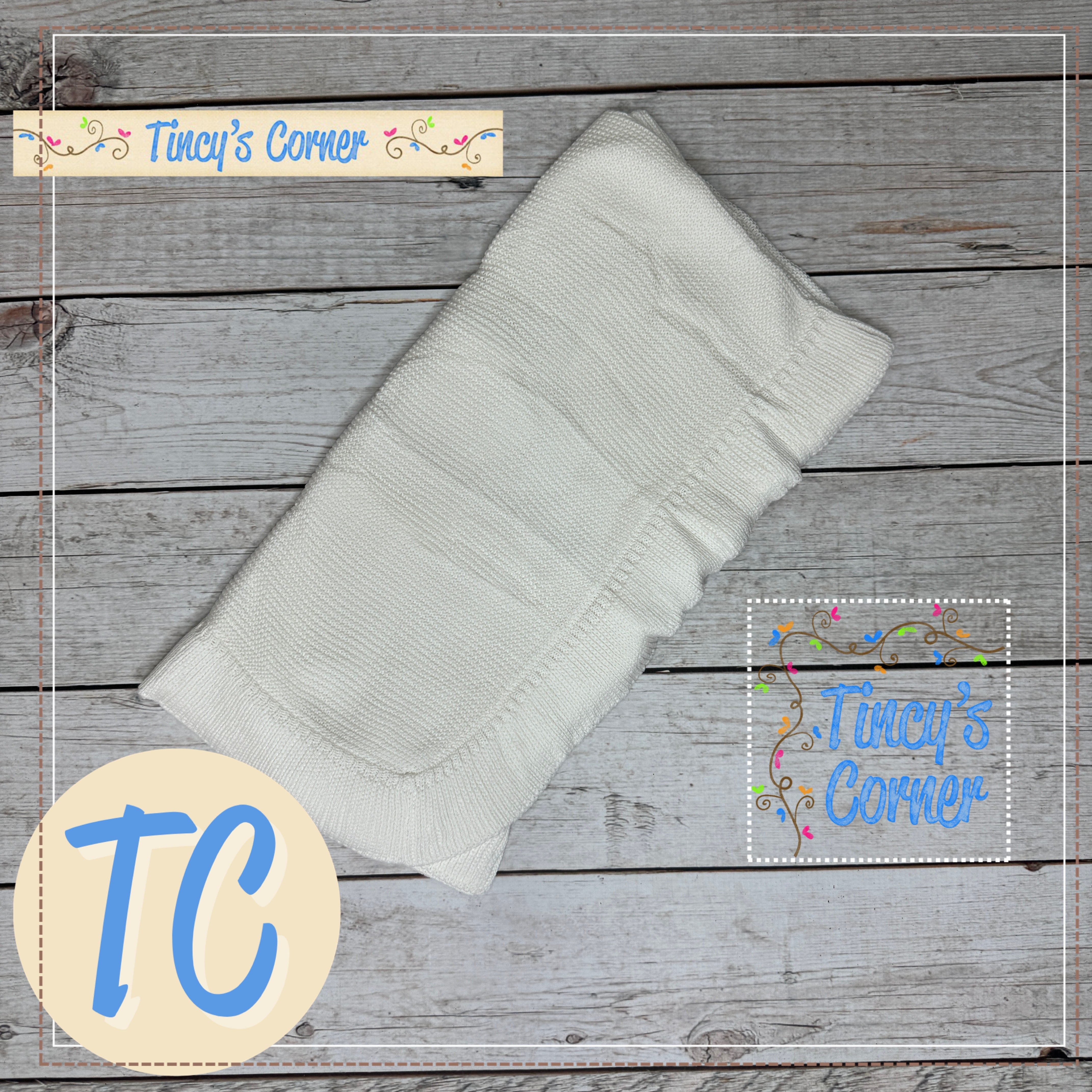 Knitted Ruffle Edge Blanket