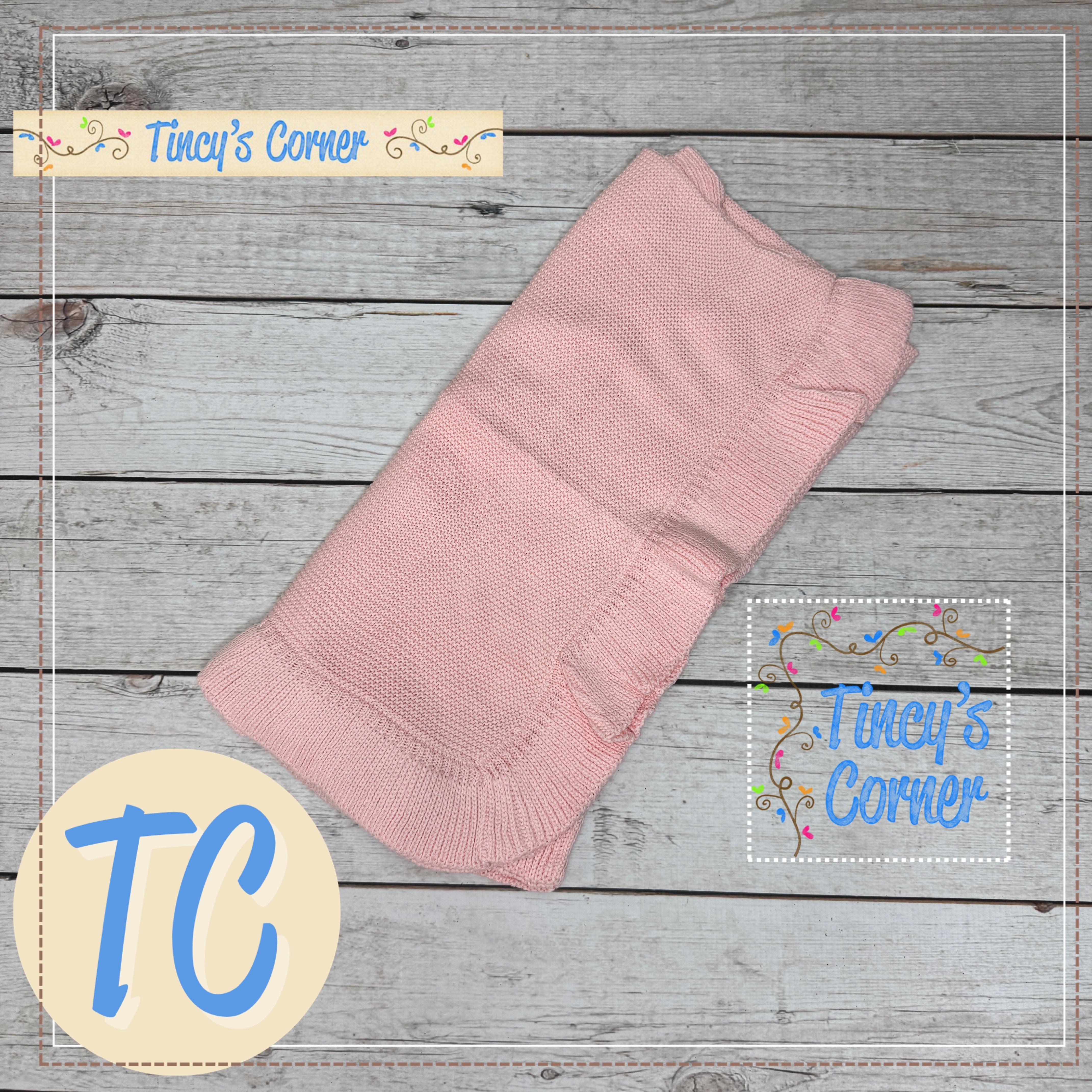 Knitted Ruffle Edge Blanket