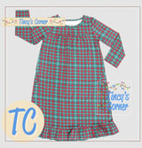 Christmas Tartan Boho Dress