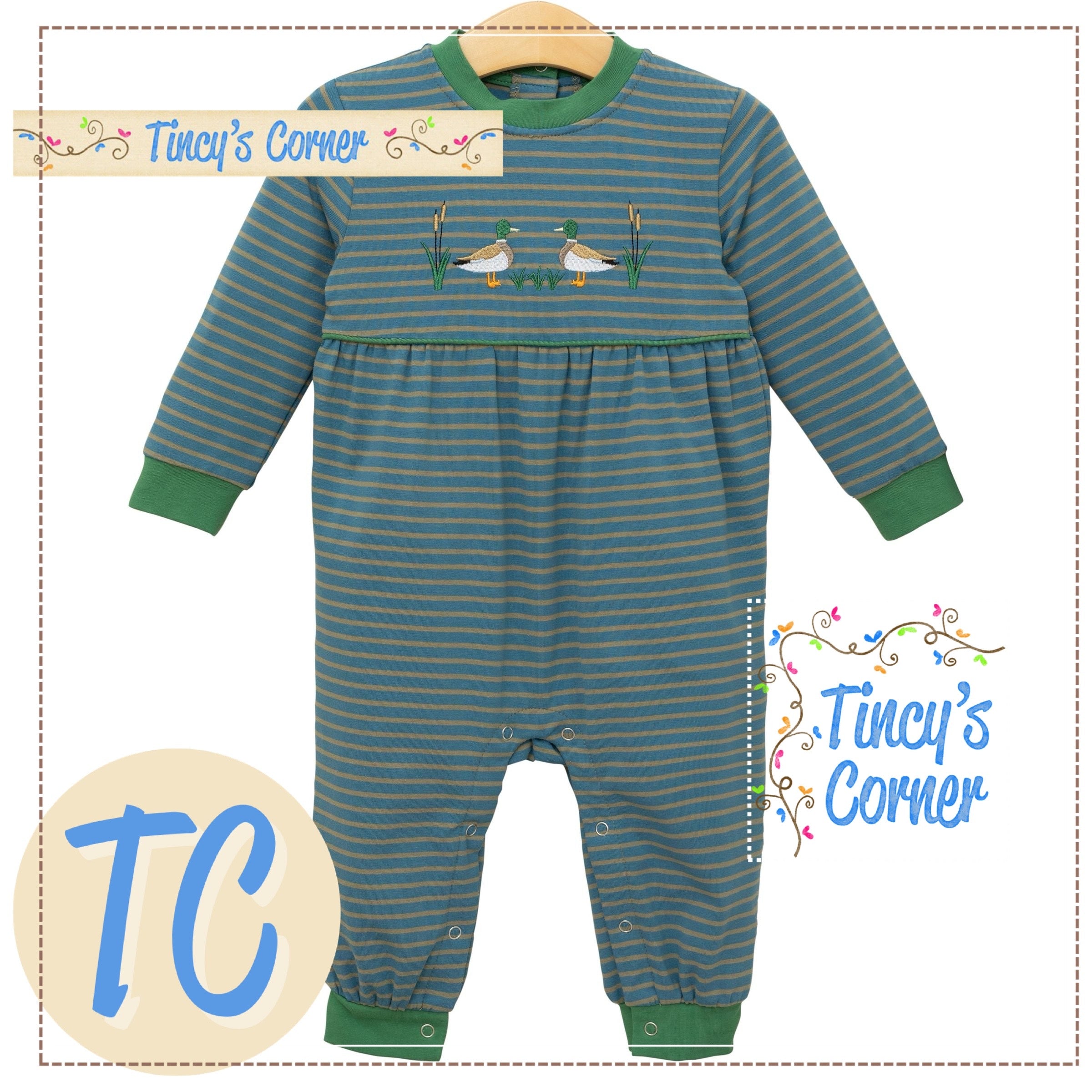 Mallard Embroidery Romper