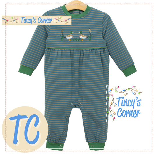 Mallard Embroidery Romper