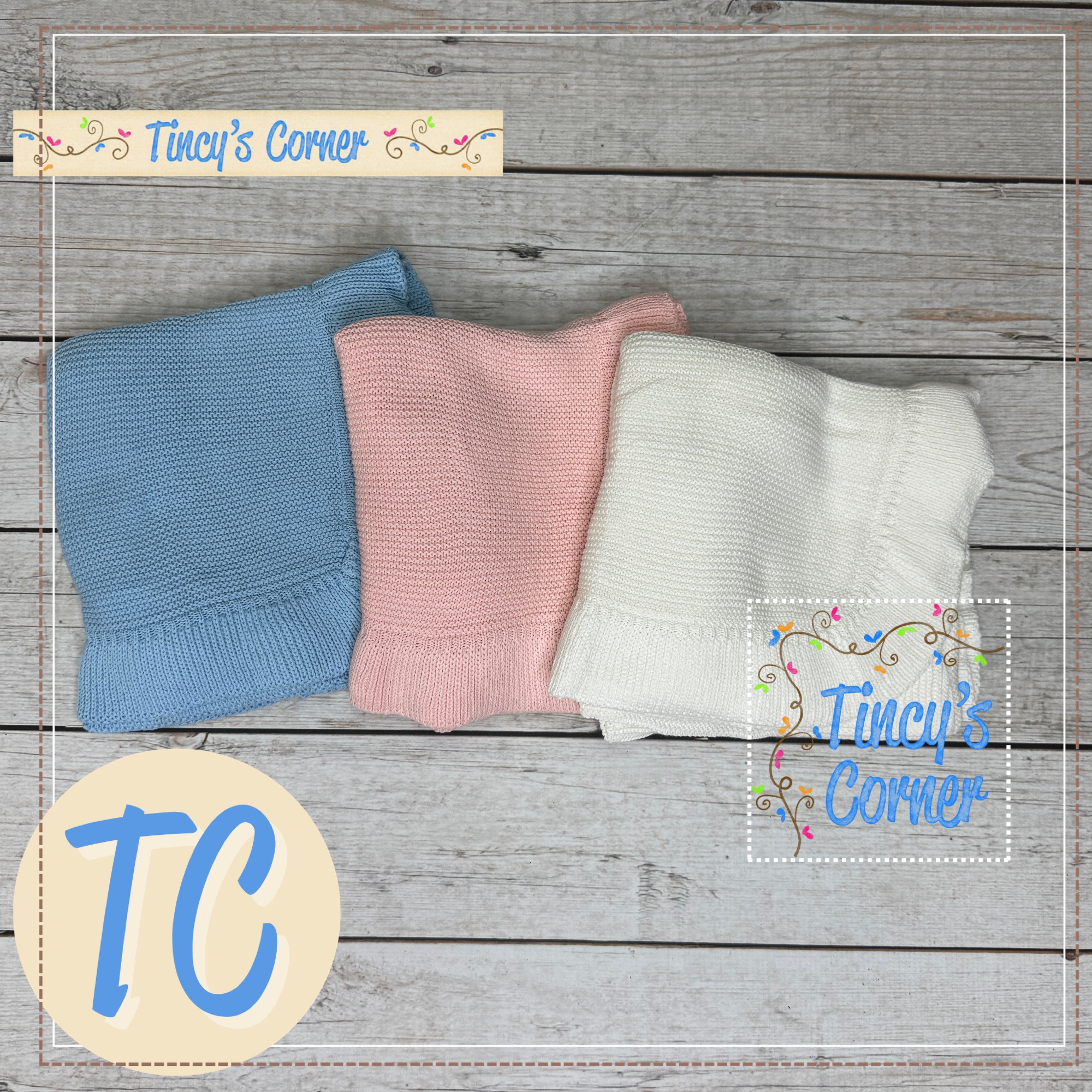 Knitted Ruffle Edge Blanket