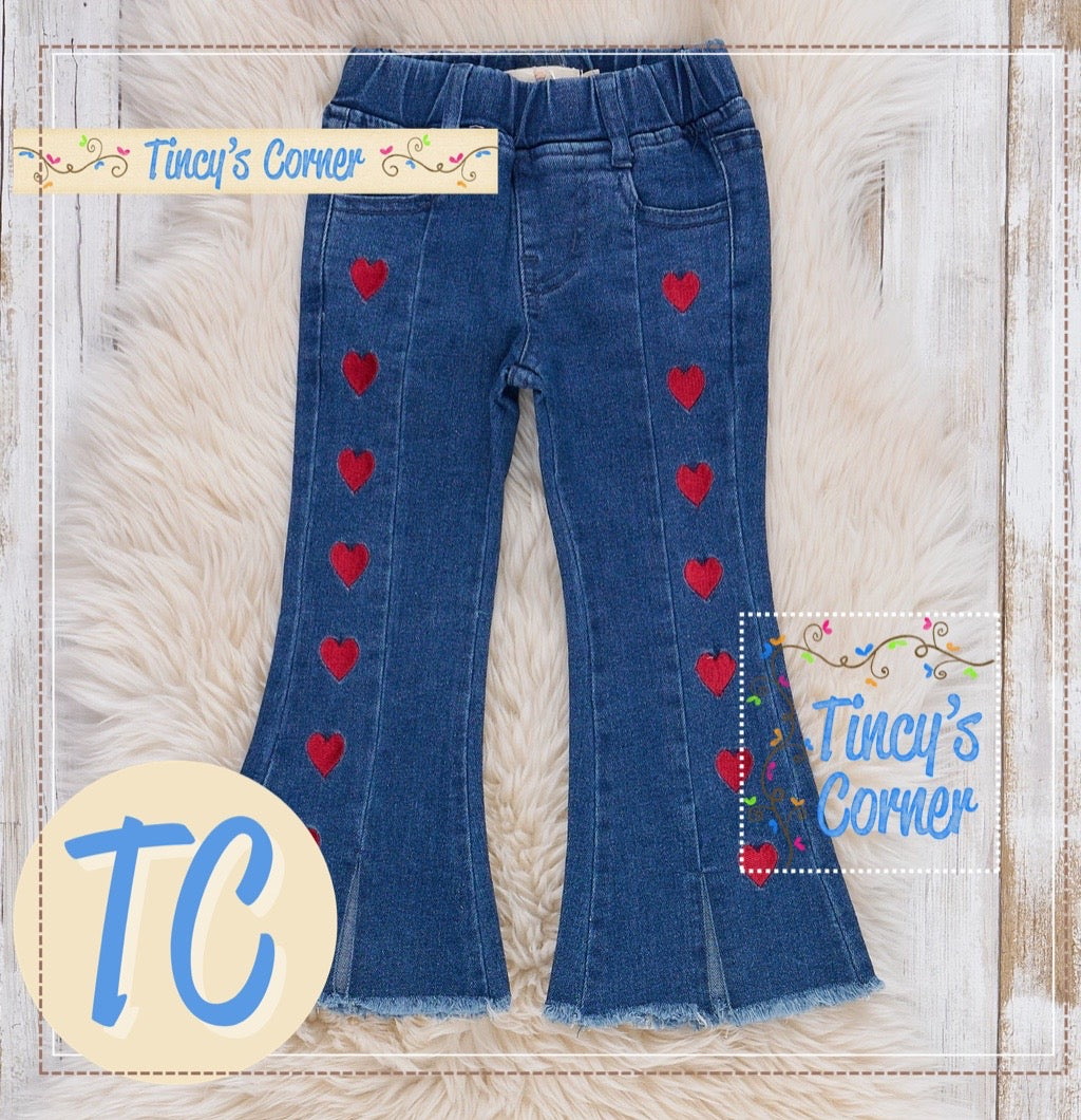 Heart Parade Denim Bell Bottoms