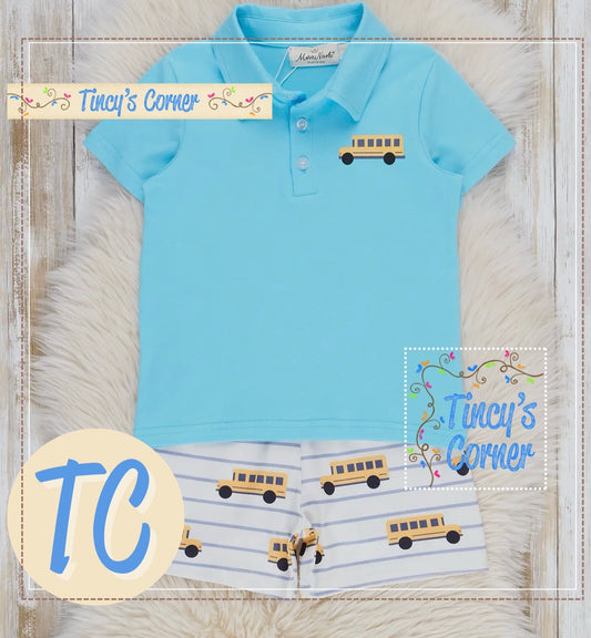 School Bus Polo Short Set