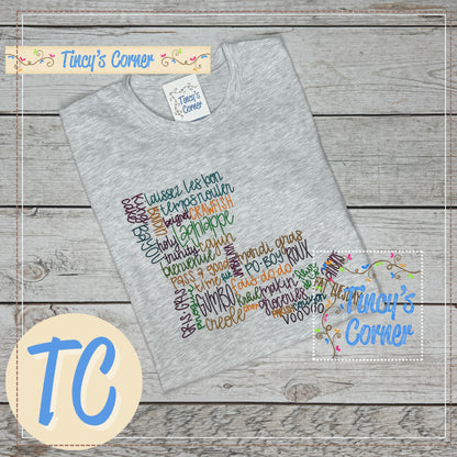 Louisiana Cajun Words T-Shirt/Sweatshirt