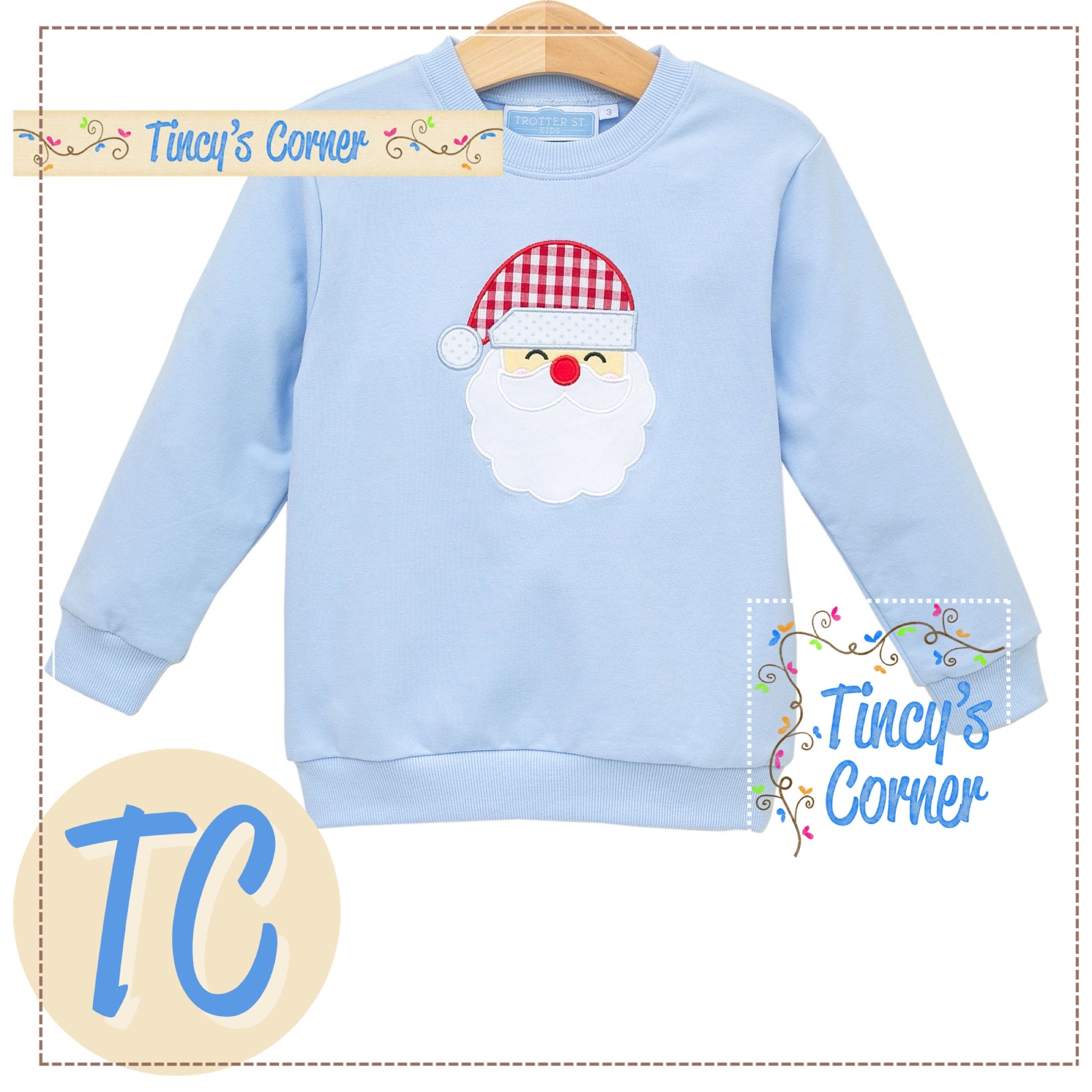 Santa Lt. Blue Pullover