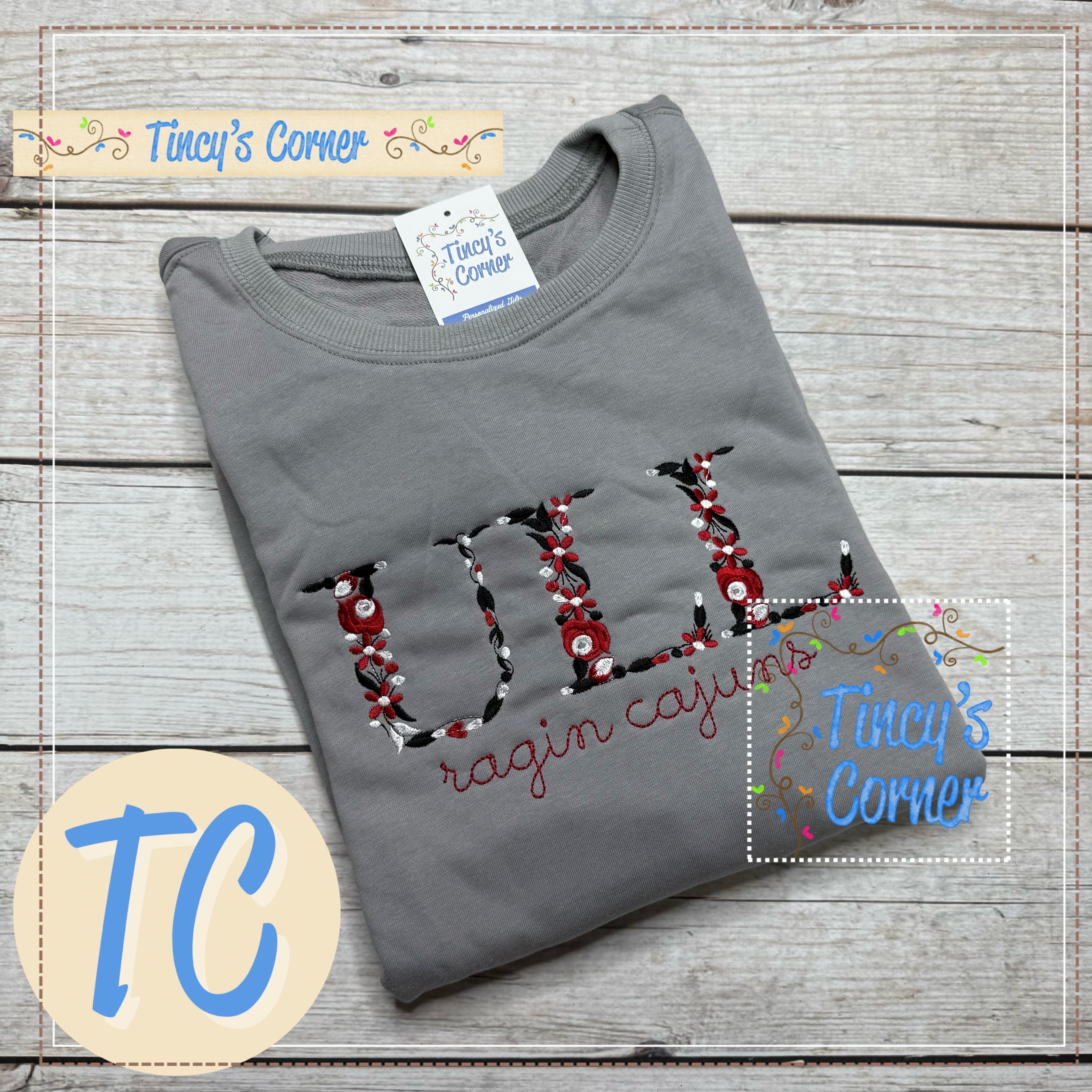 ULL Floral Embroidery Sweatshirt