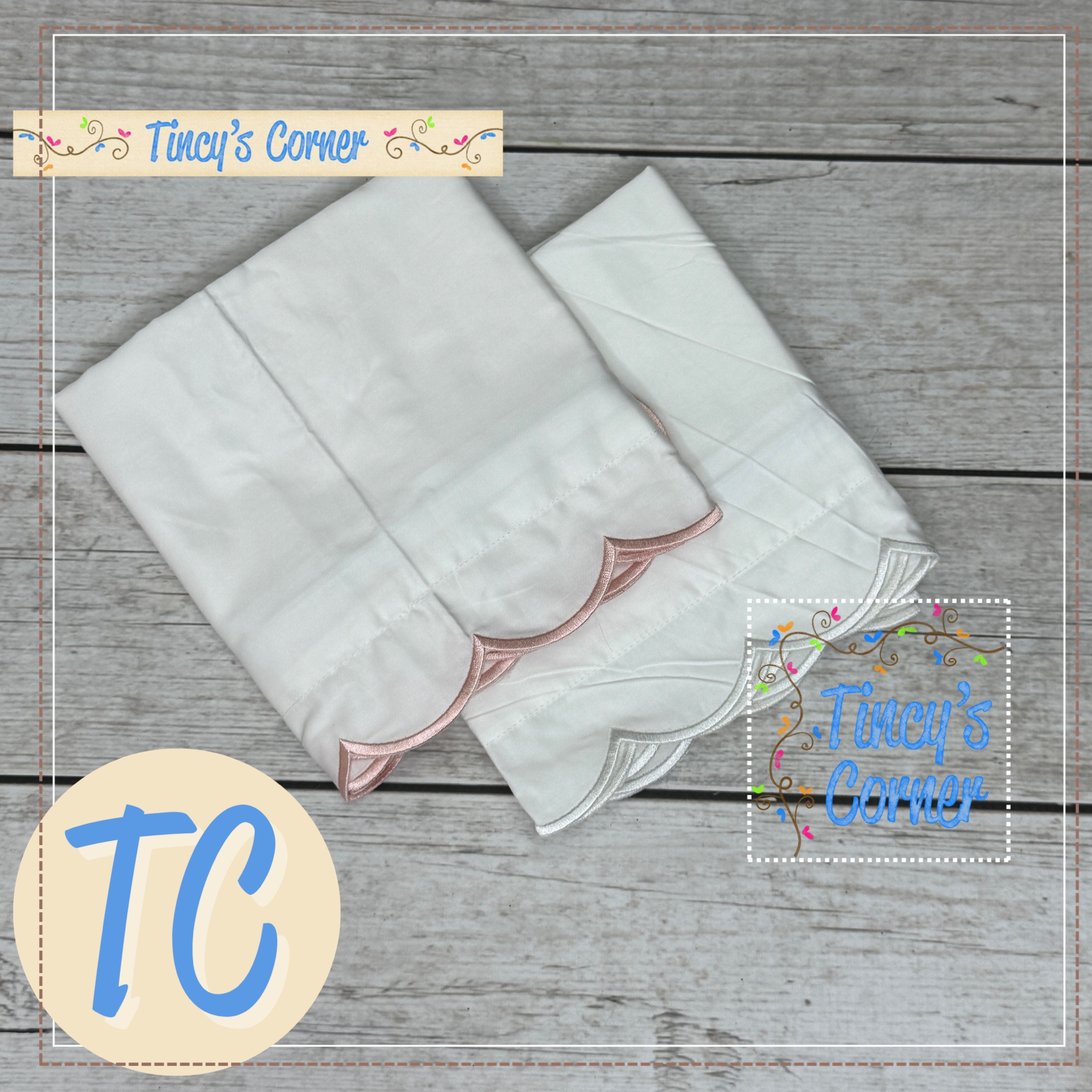 Scallop Edge Cotton Pillowcase