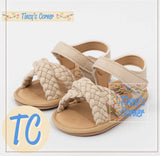 Braided Cross Front Sandals
