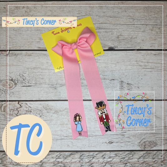 Clara Nutcracker Pink LT Hair Bow