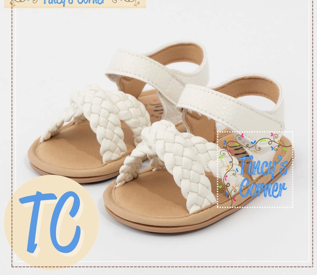 Braided Cross Front Sandals